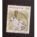 SD)1991, HELVETIA, CURRENT USE SERIES, RABBIT, USED