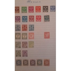 SD)MONACO, SHEET WITH STAMPS, VARIOUS THEMES, USED AND MINT, VERY HIGH CATALOG VALUE.