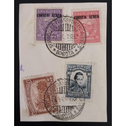 SD)1932. COLOMBIA. SCADTA. DIFFERENT STAMPS OF COLOMBIA. WITH CANCELLERS FROM BOGOTÁ.