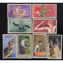 SD)1957, LAOS, DIFFERENT STAMPS, MNH