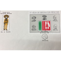 P) 1985 MEXICO, 75TH ANNIVERSARY OF THE 1910 REVOLUTION, FDC, XF