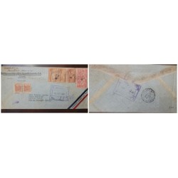 1950 CUBA, AIRPLANE AND COAST OF CUBA, LIBERTY CARRYING FLAG AND CIGARS . TOBACCO, AGRICULTURE POSTAGE DUE
