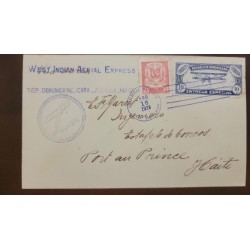 O) 1928 DOMINICAN REPUBLIC, WEST INDIAN AERIAL EXPRESS, SPECIAL DELIVERY STAMP - BIPLANE SD1SECOND REDRAWING