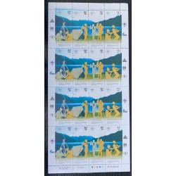 P) 2007 ARGENTINA, 100TH ANNIVERSARY SCOUT MOVEMENT, FULL SHEET, COLOR PALETTE, MNH