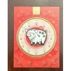 P) 2019 ARGENTINA, CHINESE NEW YEAR, YEAR OF THE PIG, SOUVENIR SHEET, MNH