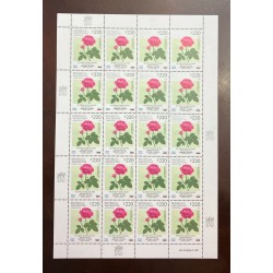 P) 2021 ARGENTINA, 90TH ANNIVERSARY DIPLOMATIC RELATIONS WITH BULGARIA JOINT ISSUE, ENDEMIC ROSES, FULL SHEET, MNH