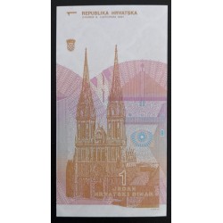 SD)CROATIA. TICKET. BANK NOTE OF CROATIA. FRONT AND BACK.