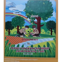 O) 2017 INDONESIA, IMPERFORATED, ENVIRONMENTAL CARE, SCOUTS, PEDULI LINGKUNGAN HIDUP, MNH