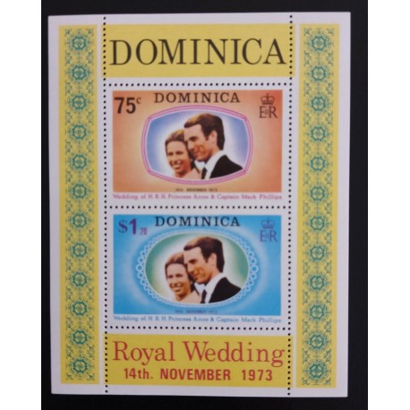 SD)1973 DOMINICA. ROYAL WEDDING. SOUVENIR SHEET. MNH.