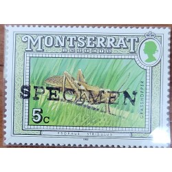 O) 1992 SPECIMEN,  MONSERRAT, INSECT - GRASSHOPPER,  MNH