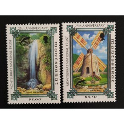 SD) 1995, MONTSERRAT, 24TH ANNIVERSARY OF THE NATIONAL FOUNDATION FOR PLACES OF INTEREST, GREAT FALLS OF THE ALPS, PRINT OF