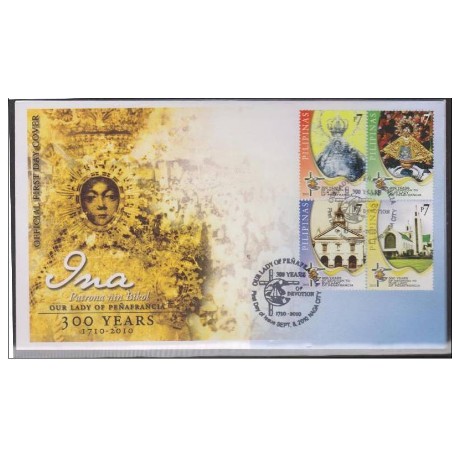 RO) 2010 PHILIPPINES, 300 YEARS OF DEVOTION TO OUR LADY OF PEÑAFRANCIA, CHURCH VIRGIN, FDC