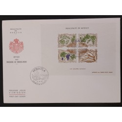 SD)1987, MONACO, THE FOUR SEASONS, SPRING, SUMMER, AUTUMN, WINTER, FIRST DAY OF ISSUE, FDC