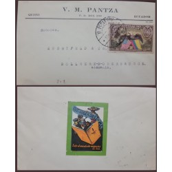 E) 1953 ECUADOR, AIR MAIL SESQUICENTENARY OF THE CONSTITUTION OF THE UNITED STATES OF AMERICA 50c, THE ENTIRE BUSINESS WORLD RE