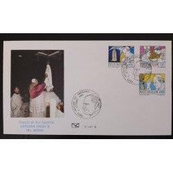 SD)1984, VATICAN, ON FIRST DAY OF ISSUE, JOHN PAUL II'S JOURNEY AROUND THE WORLD, FDC