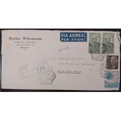 SD)1967, SPAIN, LETTER CIRCULATED FROM SPAIN TO MEXICO, AIR MAIL, REVISED