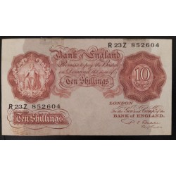 SD)1955, ENGLAND, BANKNOTE WITH DENOMINATION 10 SHILLINGS, BANK OF ENGLAND