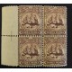 SD)1904, TURKS AND CAICOS ISLANDS, DEPENDENCY SHIELD, BLOCK OF 4, MNH