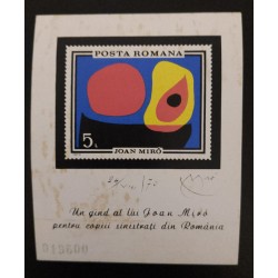 SD)1970, ROMANIA, PAINTINGS - JOAN MIRO, A THOUGHT BY JOAN MIRÓ FOR THE CHILDREN