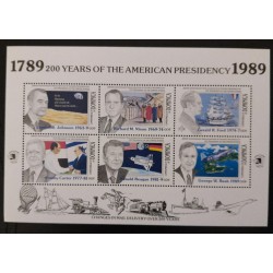SD)1989, DOMINICA, SOUVENIR SHEET, 200 YEARS OF THE AMERICAN PRESIDENCY, GEORGE