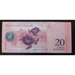 SD)2013, VENEZUELA, BILL DENOMINATION 20 BOLÍVARES, CENTRAL BANK OF VENEZUELA, LUISA CACERES DE ARISMENDI