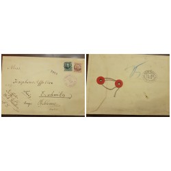 O) UNITED STATES - USA, FRANKLIN, WEBSTER, CIRCULATED COVER TO SWITZERLAND, XF