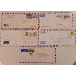 SD)LETTERS (5), CIRCULATIONS IN DIFFERENT COUNTRIES, AIR MAIL