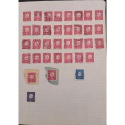 SD)1959, GERMANY, 163 STAMPS, PRESIDENT DR. THEDORE HEUSS, SOME STUCK TO THE SHEET, USED