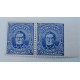 O) 1910 URUGUAY, ARTIGAS SCT 190 5c dk blue, PAIR - FAULT, MNH