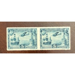 O) 1930 SPAIN, ERROR, COLUMBUS DISCOVERER OF AMERICA - SPANISH AMERICAN EXHIBITION ISSUE, SAN MARIA, PLANE AND TORRE