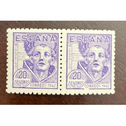 O) 1942 SPAIN, ERROR, ST. JOHN OF THE CROSS, SCT 721 20c violet, MNH