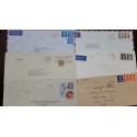 SD)1951, ENGLAND, (6) CIRCULATED ENVELOPES FROM ENGLAND TO USA, AIR MAIL, EXPRESS MAIL, BOOKSTORE OF CONGRESS, KING GEORGE V,