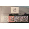 O) 1951 PANAMA, PROOF, PUNCH, QUEEN ISABELLA I AND ARMS, SCT 382-385, MNH
