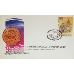 RO) 1993 CHILE, CURRENCY ACUÑATION FROM 1943 - CHILENA MINT -HOUSE OF THE CURRENCY, FDC XF