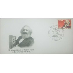 P) 2017 CARIBBEAN, CARLOS MARX, THE THOUGHT OF CARLOS MARX YOUNG PEOPLE, RED, 30, FDC