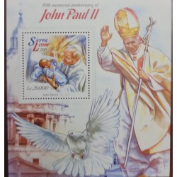 EL)2015 SIERRA LEONE, 10TH ANNIVERSARY IN MEMORY OF JOHN PAUL II, 1920-2005, SS, MNH