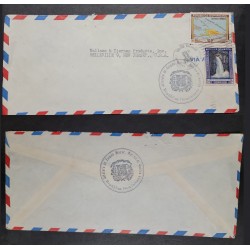 EL)1948 DOMINICAN REPUBLIC, 450TH ANNIVERSARY OF THE FOUNDING OF SANTO DOMINGO 10C, JIMENOA WATERFALL 3C, CANCELLATION OF THE NA