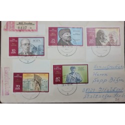 O) 1970 GERMANY, LENIN AND CLARA ZELKIN, GERMAN ADITION OF STATE AND REVOLUTION, EISLEBEN, CIRCULATED COVER
