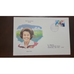 P) 1987 ARUBA, ROYAL VISIT, QUEEN BEATRIX AND PRINCE CLAUS, CIRCULATED TO NEW YORK, FDC, FX