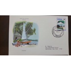 P) 1989 SENEGAL, TOURISM, CIRCULATED TO NEW YORK, FDC, FX