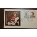 P) 1965 ITALY VATICAN, VII CENTENARY OF THE BIRTH OF DANTE 2 STAMP, FDC, XF