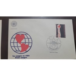 P) 1973 URUGUAY, PAN AMERICAN CONGRESS OF BLOOD DONORS, BLOOD IS LIFE, FDC, XF