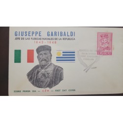 P) 1970 URUGUAY, JOSE GARIBALDI, CHIEF OF THE NAVAL FORCES OF THE REPUBLIC, AIRMAIL, FDC, XF