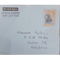 EL)1956 GOLD COAST, FROM THE 1948 SERIES WITH THE EFFIGY OF ELIZABETH II, COCOA FARMER 6P, AIRMAIL, CIRCULATED COVER FROM OBO TO