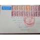 EL)1998 GREAT BRITAIN, 12 STAMPS OF ELIZABETH II, AIRMAIL, COVER MAILED FROM THE UNITED KINGDOM TO CANADA, VF