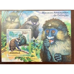 EL)2001 ANGOLA, WORLD WILDLIFE FUND, RED-TAILED WARBLER 350KZ, SS, MNH