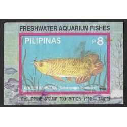 SD)1992 PHILIPPINES AQUARIUM FISH RINGER, ASIAN AROWANA 8P. MNH