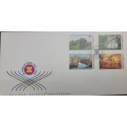 P) 1997 THAILAND, 30TH ANNIVERSARY ASSOCIATION SOUTHEAST ASIAN NATIONS, TOURIST SIGHTS, FDC, XF