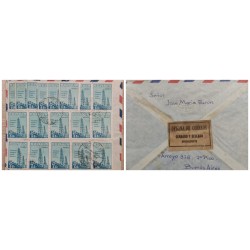 O) BOLIVIA, BOLIVIAN FISCAL OIL DEFIELDS . PETROLEUM, OFFICIALLY CLOSED AND SEALED, MULTIPLE STAMPS, CIRCULATED TO BUENOS