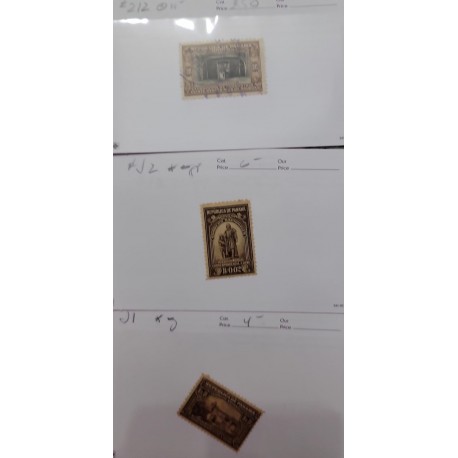 SD)1915 PANAMA 3 ENVELOPES AMERICAN BANK NOTE OF PANAMA, ENGRAVED